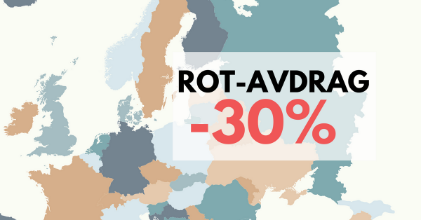 Nu har rotavdraget sänkts till 30% på den totala arbetskostnaden